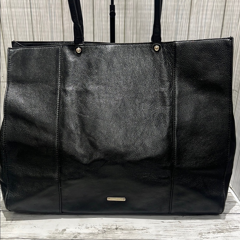 Rebecca Minkoff Black Tote Modern Professional Design - Picture 3 of 11